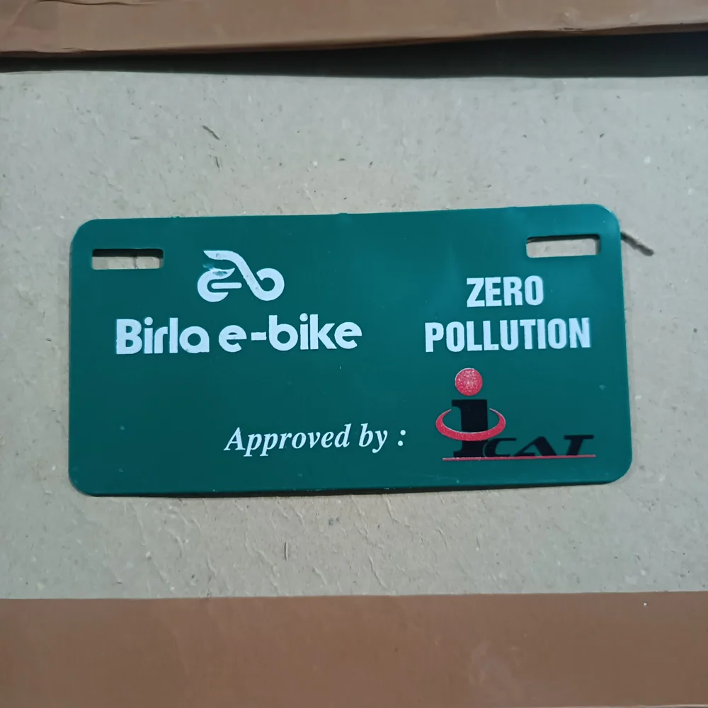 Green Number Plate For Electric Bike & Scooter