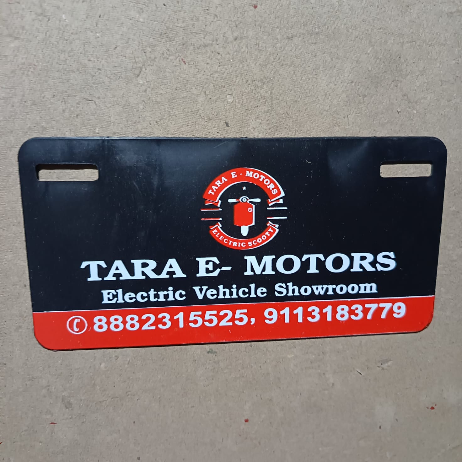 Plastic EV Number Plate